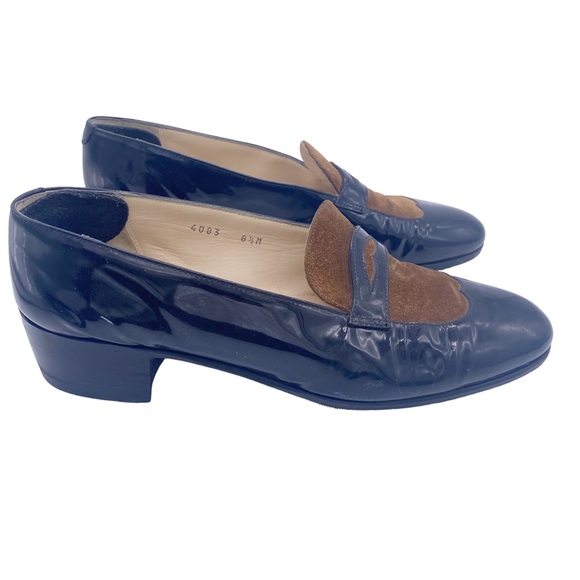 Silvia Florentina Brown and black loafer Heels 8.5 - Picture 5 of 6